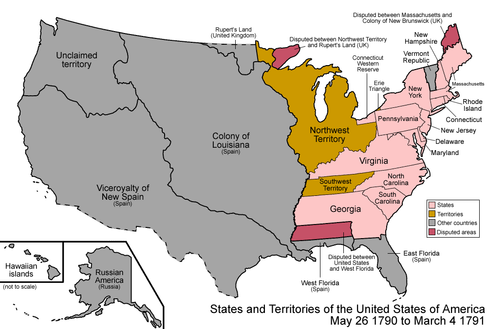 May 26, 1790: The Southwest Ordinance organized the Territory South of the 