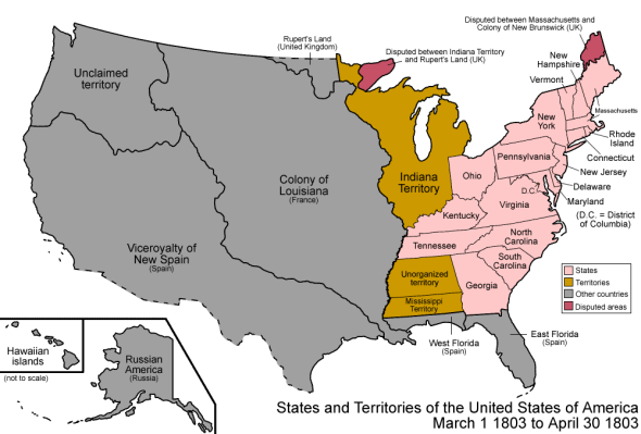 us map of 1803. March 1, 1803: The
