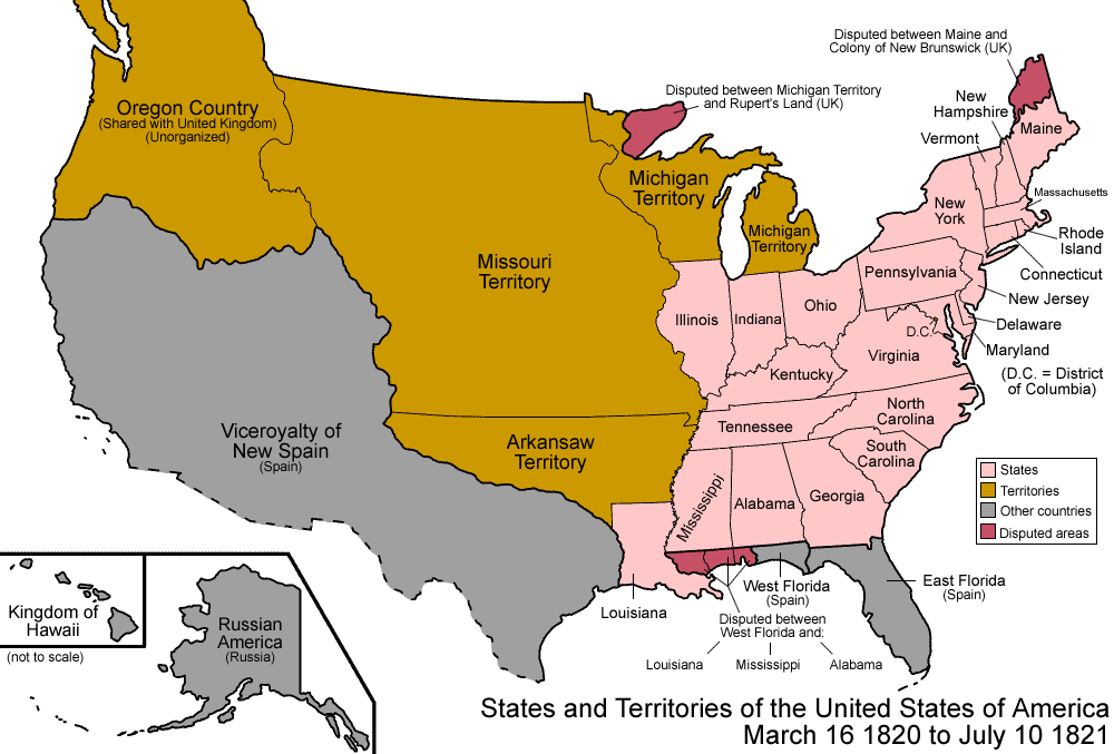 Territorialism in the U.S., 1789-Present (Maps) » 035–States and Territories 